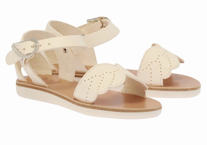 Ancient Greek Sandals Little Andromeda Soft Dječje Casual Sandals Bijele | AGI4283VM