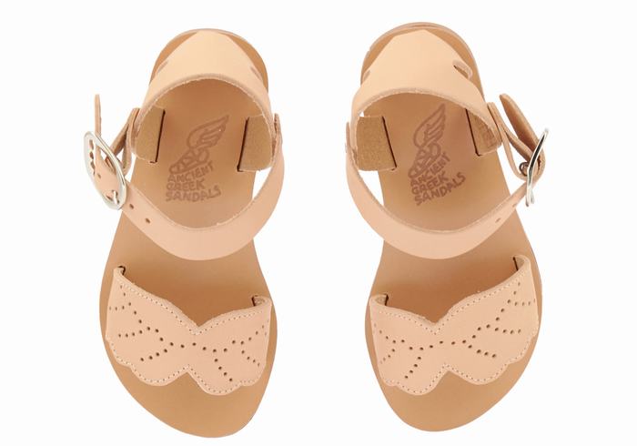 Ancient Greek Sandals Little Andromeda Soft Dječje Casual Sandals Bež | QCV257QO