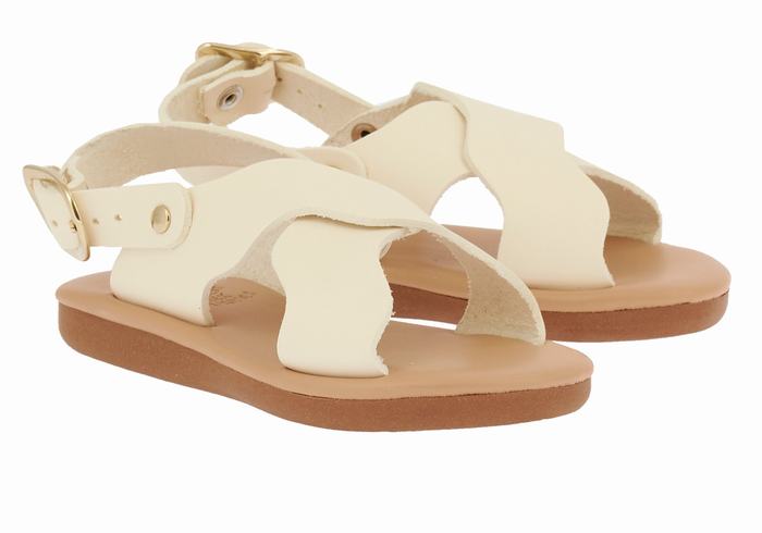 Ancient Greek Sandals Little Atokos Soft Dječje Casual Sandals Bijele | ZYX9880LN