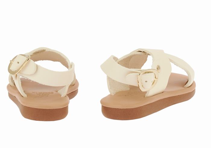 Ancient Greek Sandals Little Atokos Soft Dječje Casual Sandals Bijele | ZYX9880LN