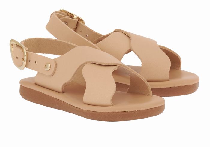 Ancient Greek Sandals Little Atokos Soft Dječje Casual Sandals Bež | BHN1249RQ