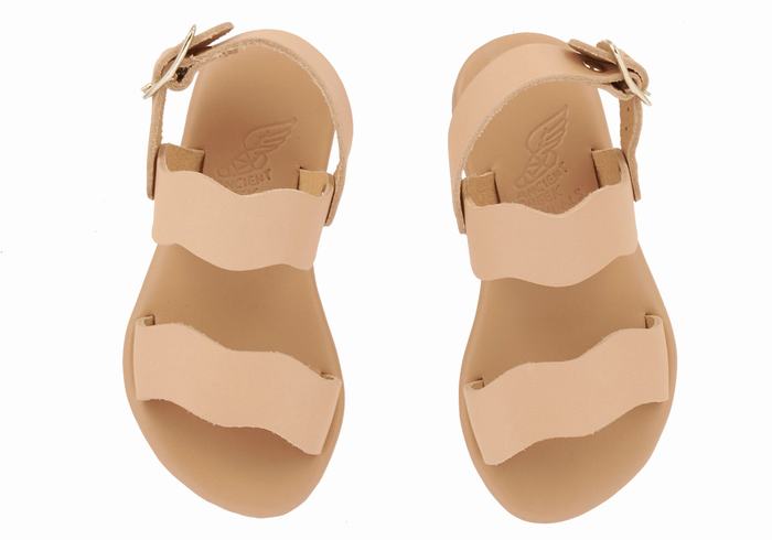 Ancient Greek Sandals Little Calamos Soft Dječje Casual Sandals Bež | ASS2864IB