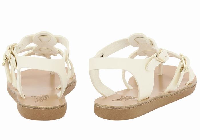 Ancient Greek Sandals Little Grace Kelly Soft Dječje Ravne Sandale Bijele | GPZ967YX