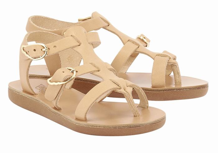 Ancient Greek Sandals Little Grace Kelly Soft Dječje Ravne Sandale Bež | ZDP5869DK