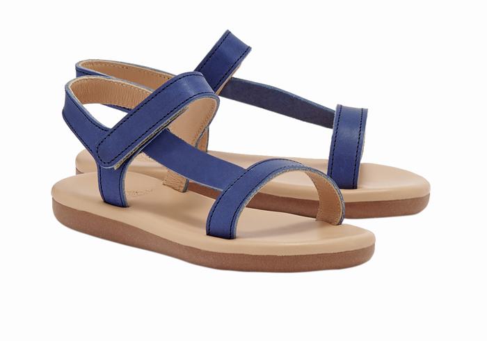 Ancient Greek Sandals Little Iasonas Soft Dječje Casual Sandals Tamno Plave | QFK1643RE