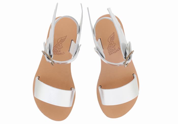 Ancient Greek Sandals Little Ikaria Soft Dječje Casual Sandals Srebrne | XAU5263SC