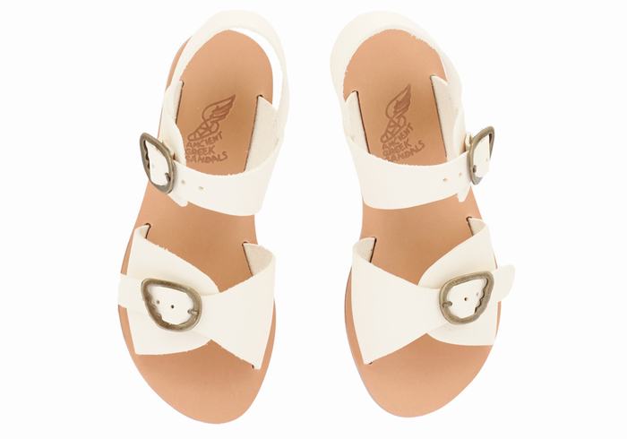 Ancient Greek Sandals Little Irini Soft Dječje Casual Sandals Bijele | QOJ5188LP