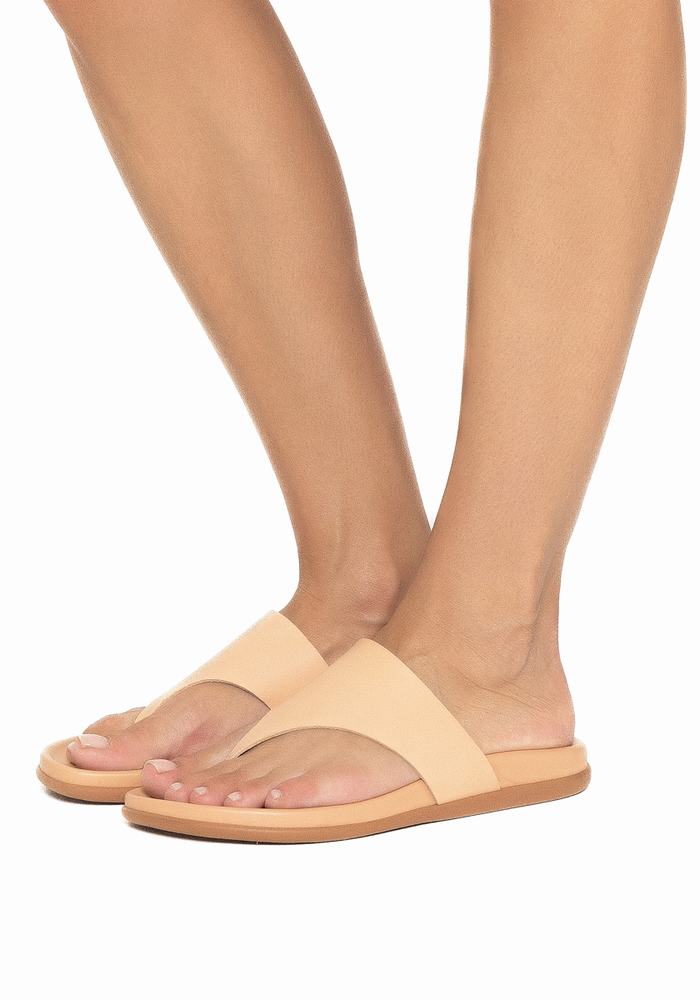 Ancient Greek Sandals Mera Footbed Ženske Japanke Bež | NGY220YS