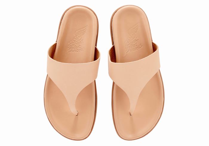 Ancient Greek Sandals Mera Footbed Ženske Japanke Bež | NGY220YS