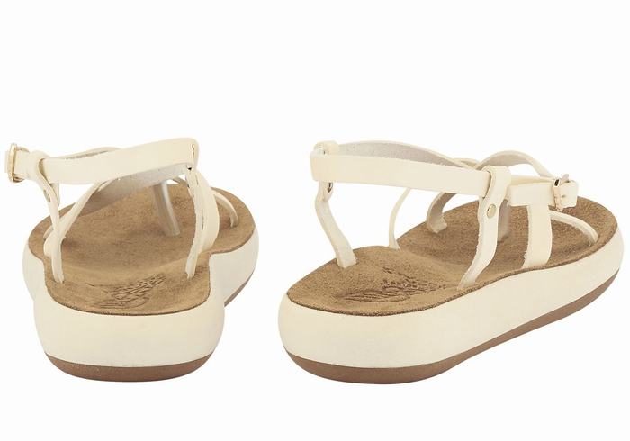 Ancient Greek Sandals Semele Comfort Ženske Back-Strap Sandals Bijele | MBW727CR