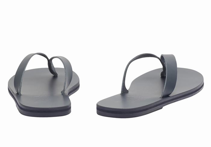 Ancient Greek Sandals Solon Leather Muške Japanke Tamno Plave | JEE6840SR