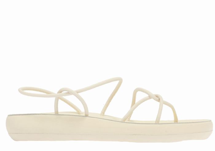 Ancient Greek Sandals Taxidi Comfort Ženske Back-Strap Sandals Bijele | JJU3139US