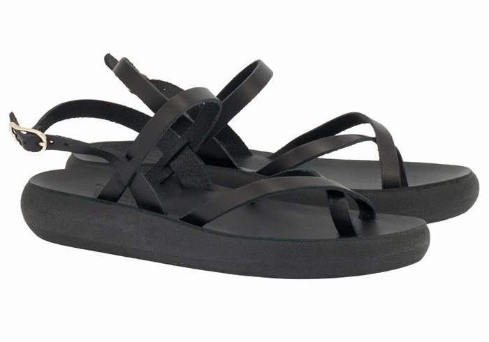 Ancient Greek Sandals Tereza Comfort Ženske Back-Strap Sandals Crne | LNH1038XD