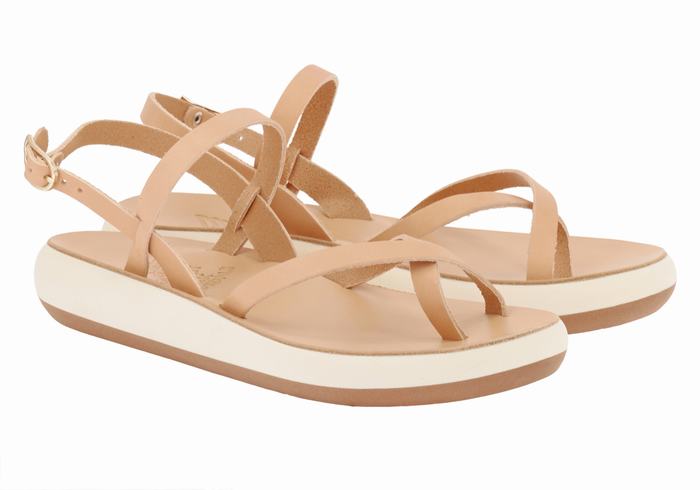 Ancient Greek Sandals Tereza Comfort Ženske Back-Strap Sandals Bež | NVR6635RC