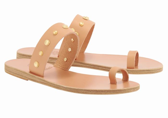 Ancient Greek Sandals Thalia Bee Ženske Toe-Post Sandals Bež | BWW6924QS