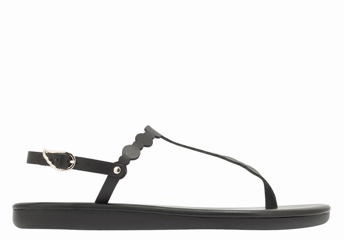 Ancient Greek Sandals Velos Flip Flop Ženske Back-Strap Sandals Crne | ZPT9388JM